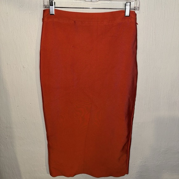 Forever 21 Dresses & Skirts - Herve Leger X Forever 21 Flamingo Orange Bandage Skirt Size Small XXL